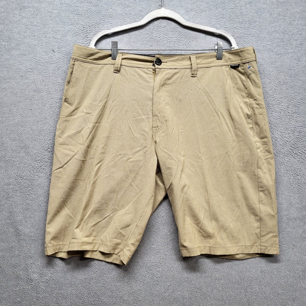 Volcom Men Shorts 38 Khaki Chino Casual 10" Inseam